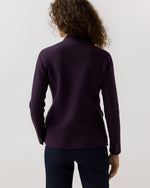 Load image into Gallery viewer, Tyrolean Jacket in Aubergine Extra Fine Merino Wool
