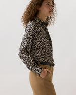 Load image into Gallery viewer, Natalia Blouse in Animal Print Silk Charmeuse
