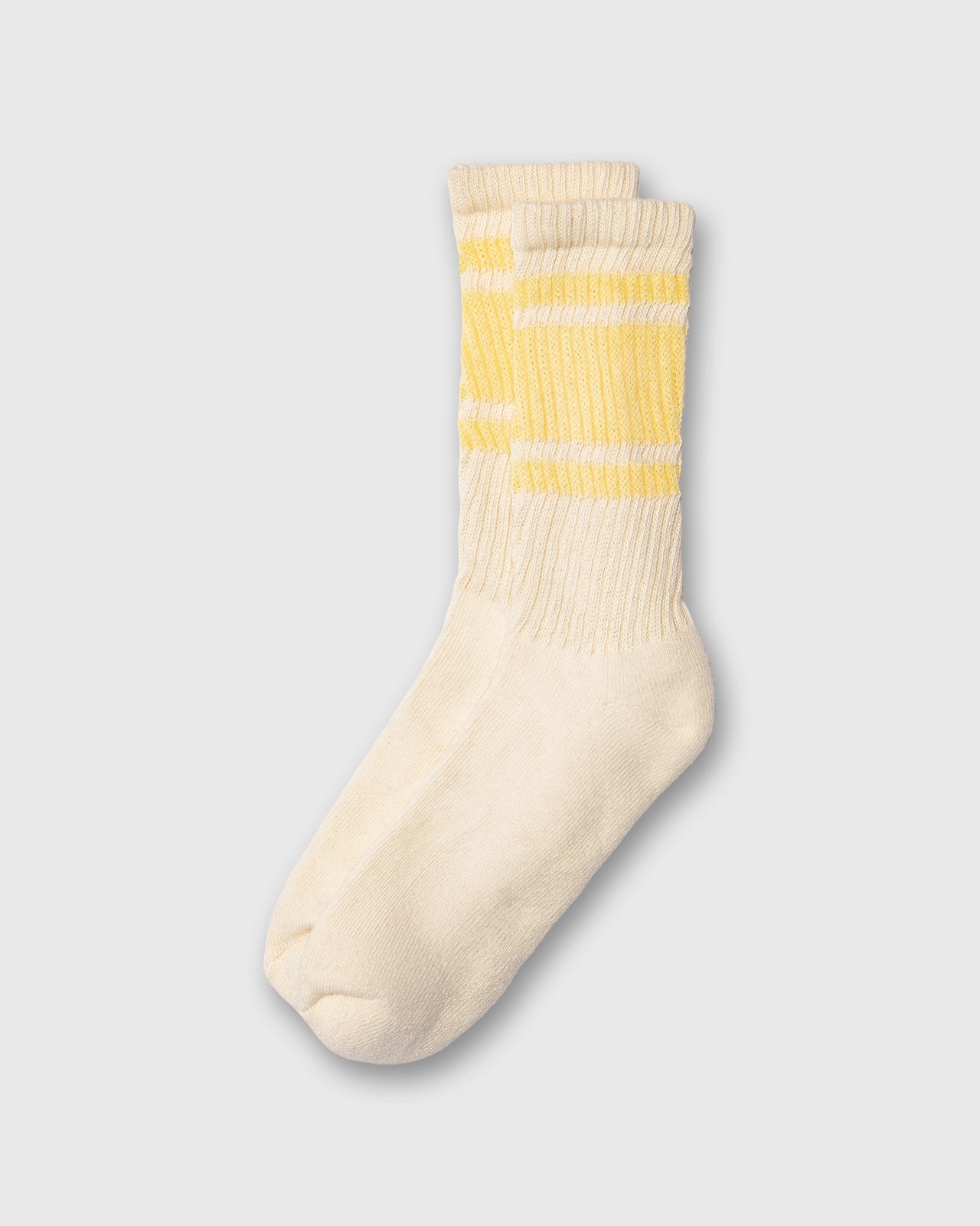 Retro Mono Stripe Socks in Butter