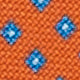 Silk Print Tie in Orange/Riviera Square