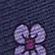 Silk Print Tie in Navy/Hyacinth Flower