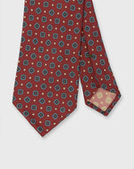 Load image into Gallery viewer, Silk Print Tie in Brick/Slate/Steel Medallion
