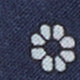 Silk Print Tie in Blue/Fog Foulard