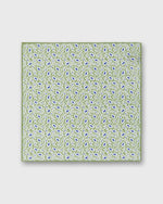 Load image into Gallery viewer, Hand-Rolled Linen/Cotton Print Pocket Square in Spring/Chalk/Navy Floral
