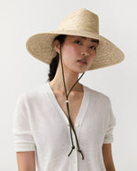 Load image into Gallery viewer, The Hollyhock Hat in Dark Green Lanyard/ Rose Quartz Toggle
