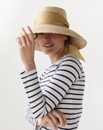 Load image into Gallery viewer, The Wildflower Hat in Tan Wide &amp; Short Ribbon
