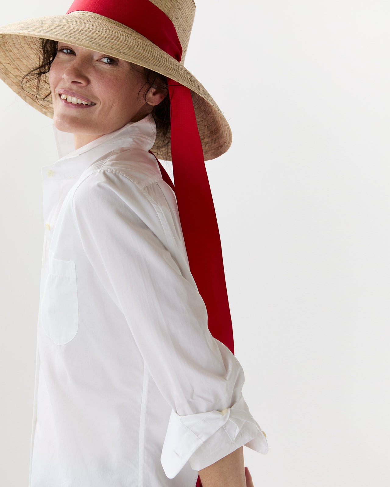 The Wildflower Hat in Red Long Ribbon