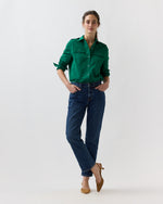 Load image into Gallery viewer, Safari Shirt in Evergreen Nylon Faille

