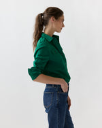 Load image into Gallery viewer, Safari Shirt in Evergreen Nylon Faille
