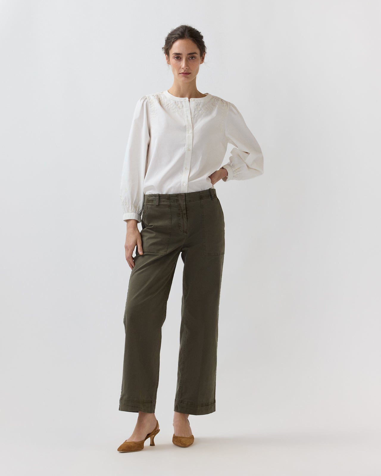Weekender Pant in Olive Stretch Twill