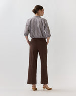 Load image into Gallery viewer, Frankie Cropped Pant in Chocolate Stretch Twill
