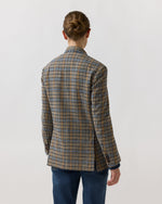 Load image into Gallery viewer, Boyfriend Jacket in Blue/Multi Check Wool
