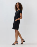 Load image into Gallery viewer, Oona Dress in Black Bi-Stretch Double Face
