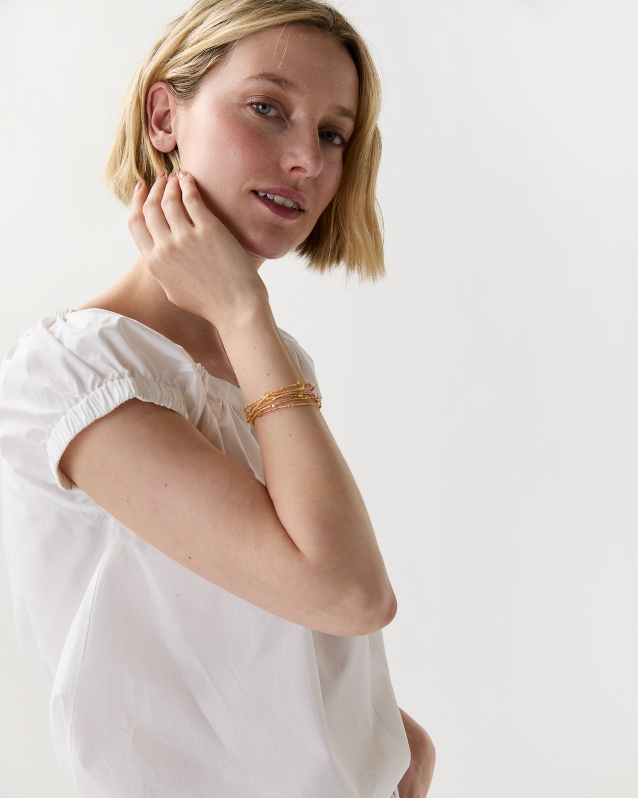 Candy Stretch Bracelets (Set of 6) in Gold