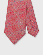 Load image into Gallery viewer, Silk Print Tie in Red Quatrefoil Tile
