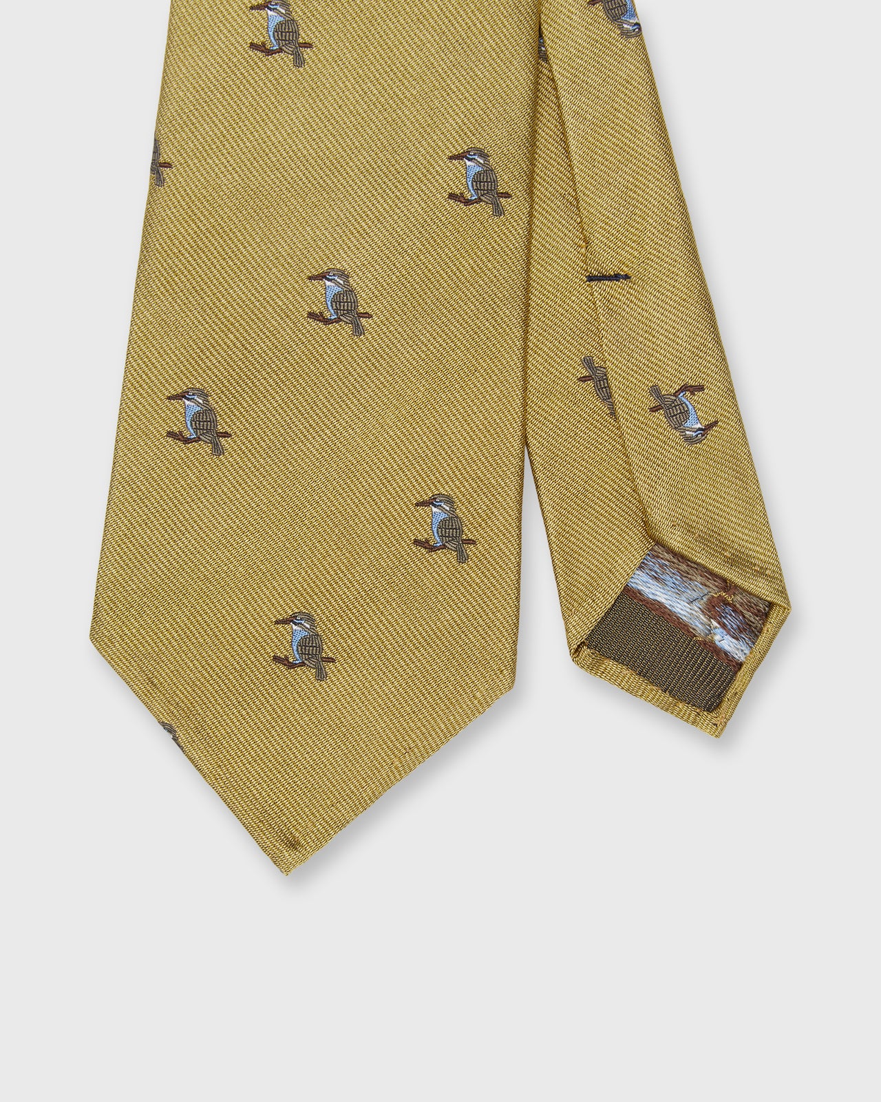 Silk Club Tie in Yellow/Smoke/Sky Kingfisher