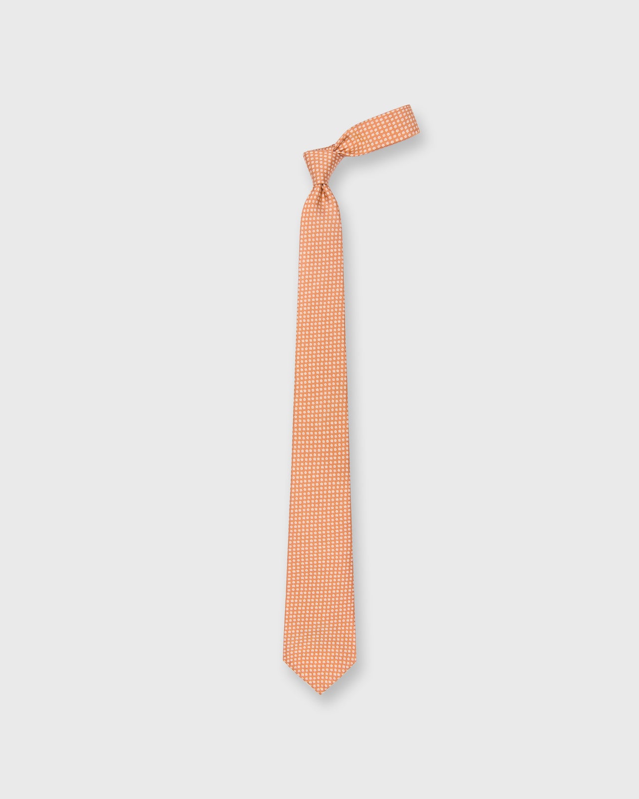Silk Print Tie in Persimmon/Chalk Mini Floral