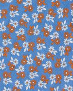 Load image into Gallery viewer, Silk Print Tie in Blue/Orange/Chalk Floral
