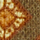 Linen Print Pocket Square in Brown/Orange Medallion