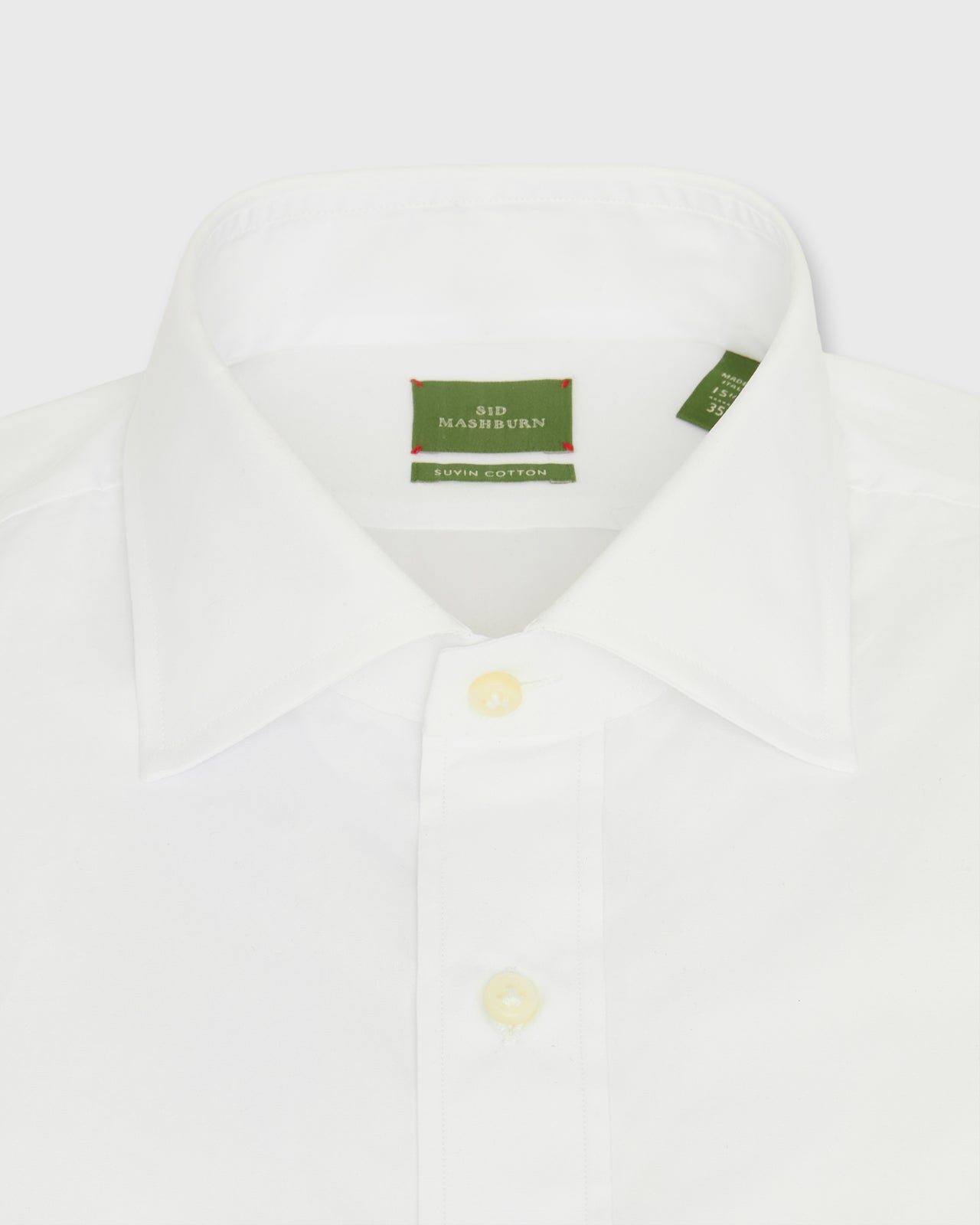 Otto Handmade Dress Shirt in White Suvin Poplin