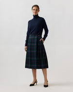 Load image into Gallery viewer, Kilt Skirt in Navy/Hunter/Magenta Baird Modern Tartan Wool
