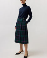 Load image into Gallery viewer, Kilt Skirt in Navy/Hunter/Magenta Baird Modern Tartan Wool
