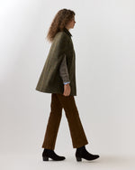 Load image into Gallery viewer, Bennet Tailored Cape in Lovat/Terracotta/Multi Plaid Harris Tweed
