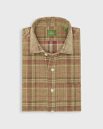 Load image into Gallery viewer, Otto Handmade Sport Shirt in Oat/Berry/Brown Plaid Corduroy
