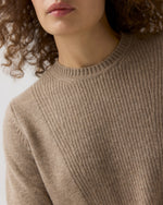 Load image into Gallery viewer, Anita Sweater in Heather Mink Cashmere
