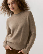 Load image into Gallery viewer, Anita Sweater in Heather Mink Cashmere
