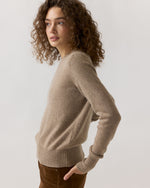 Load image into Gallery viewer, Anita Sweater in Heather Mink Cashmere
