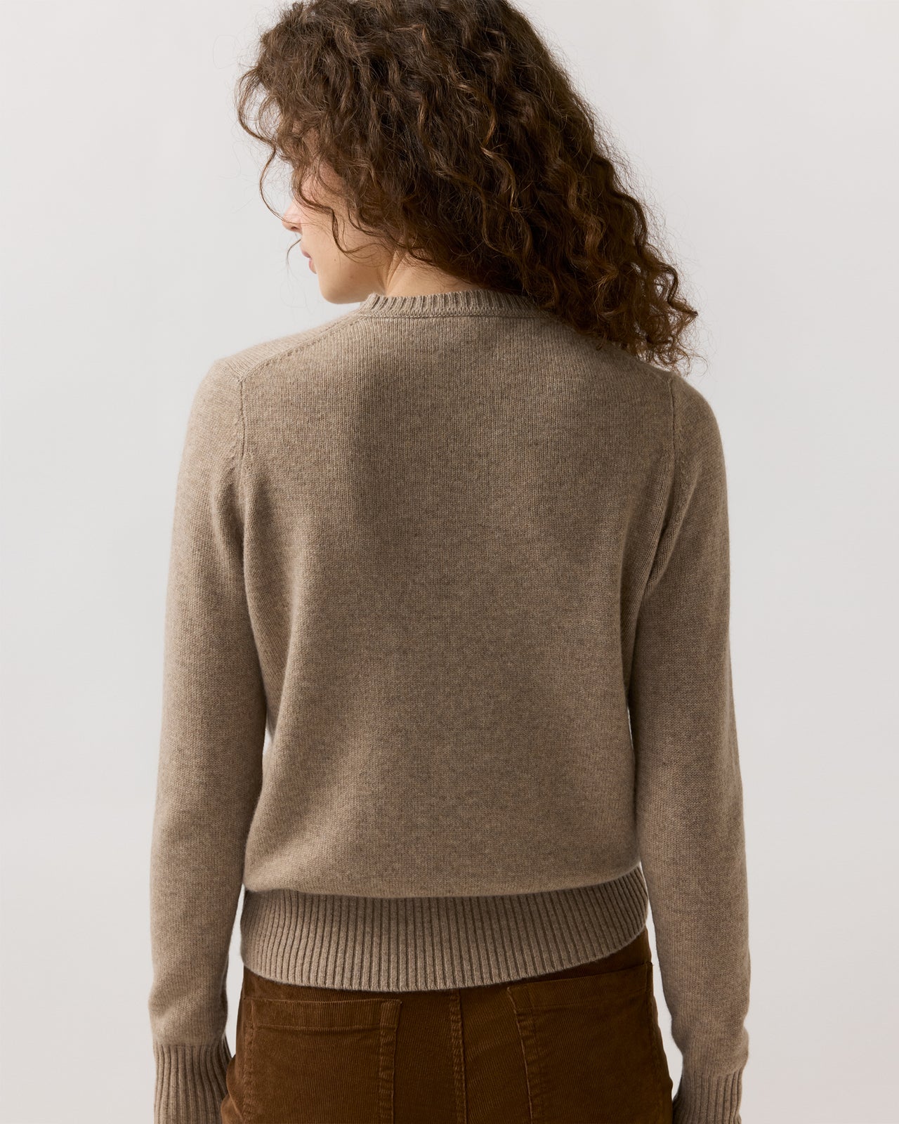 Anita Sweater in Heather Mink Cashmere