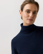 Load image into Gallery viewer, Kit Turtleneck Sweater in Navy Cashmere
