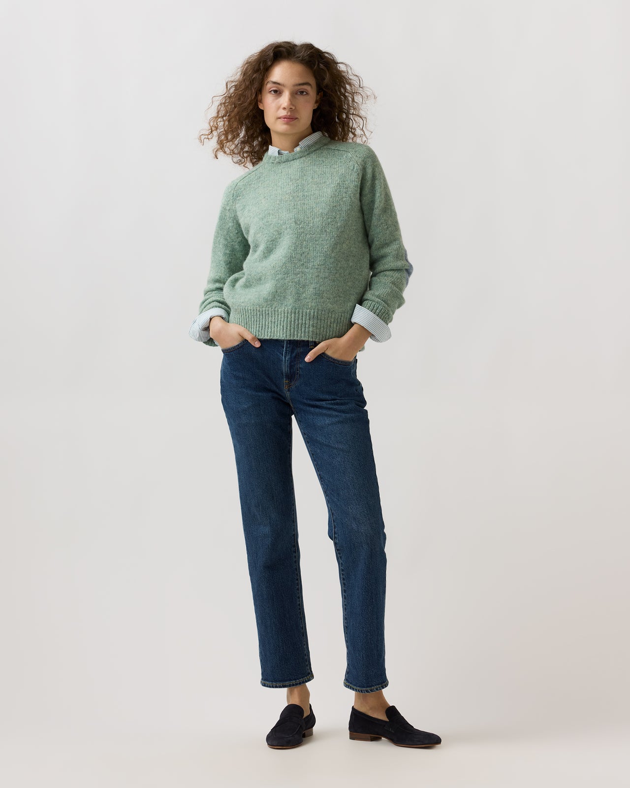 Robbie Sweater in Heather Meadow Rustic Wool