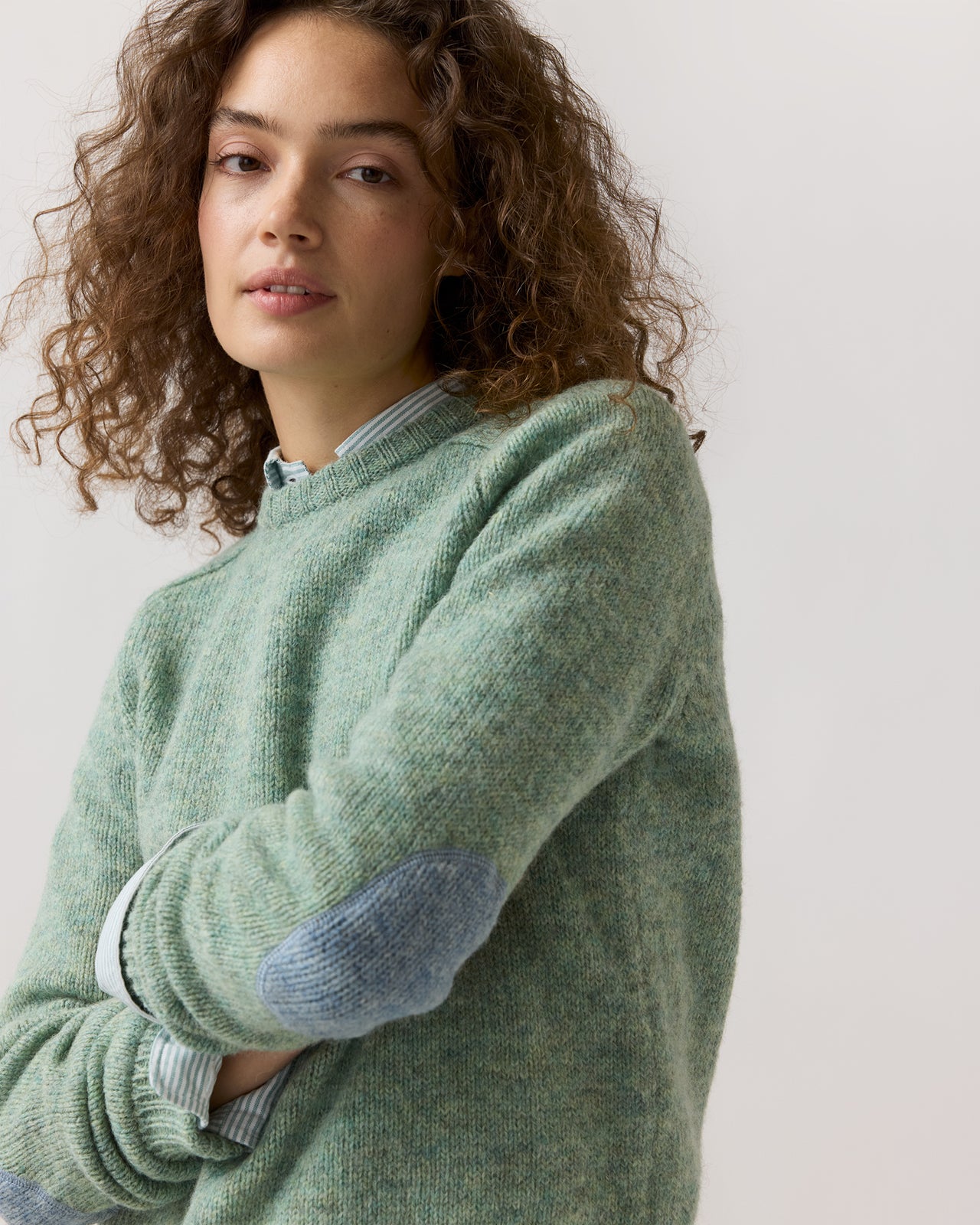 Robbie Sweater in Heather Meadow Rustic Wool