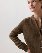 Load image into Gallery viewer, Romy Cardigan in Heather Chestnut Rustic Wool
