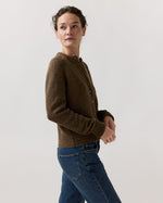 Load image into Gallery viewer, Romy Cardigan in Heather Chestnut Rustic Wool

