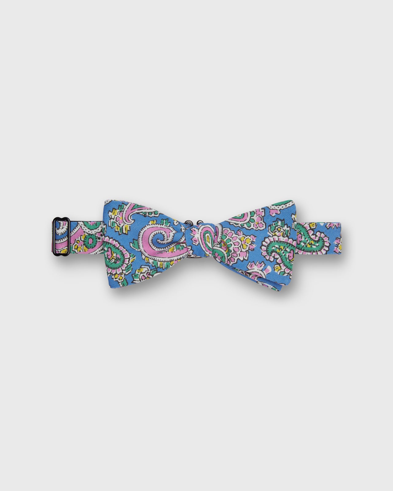 Silk Bow Tie in Blue Italian Paisley