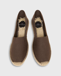 Classic Espadrille in Chocolate Canvas