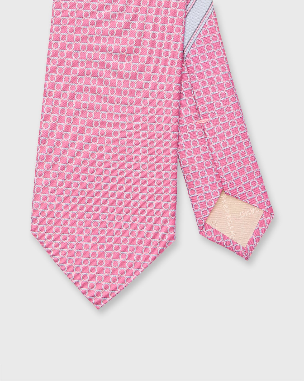 Silk Print Tie in Pink Link