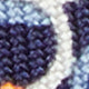 Silk Print Tie in Navy Gancini Links