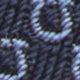 Silk Print Tie in Dark Blue Gancini