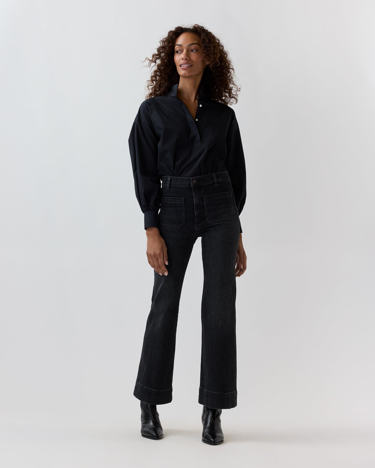 St Monica Jean in Washed Black