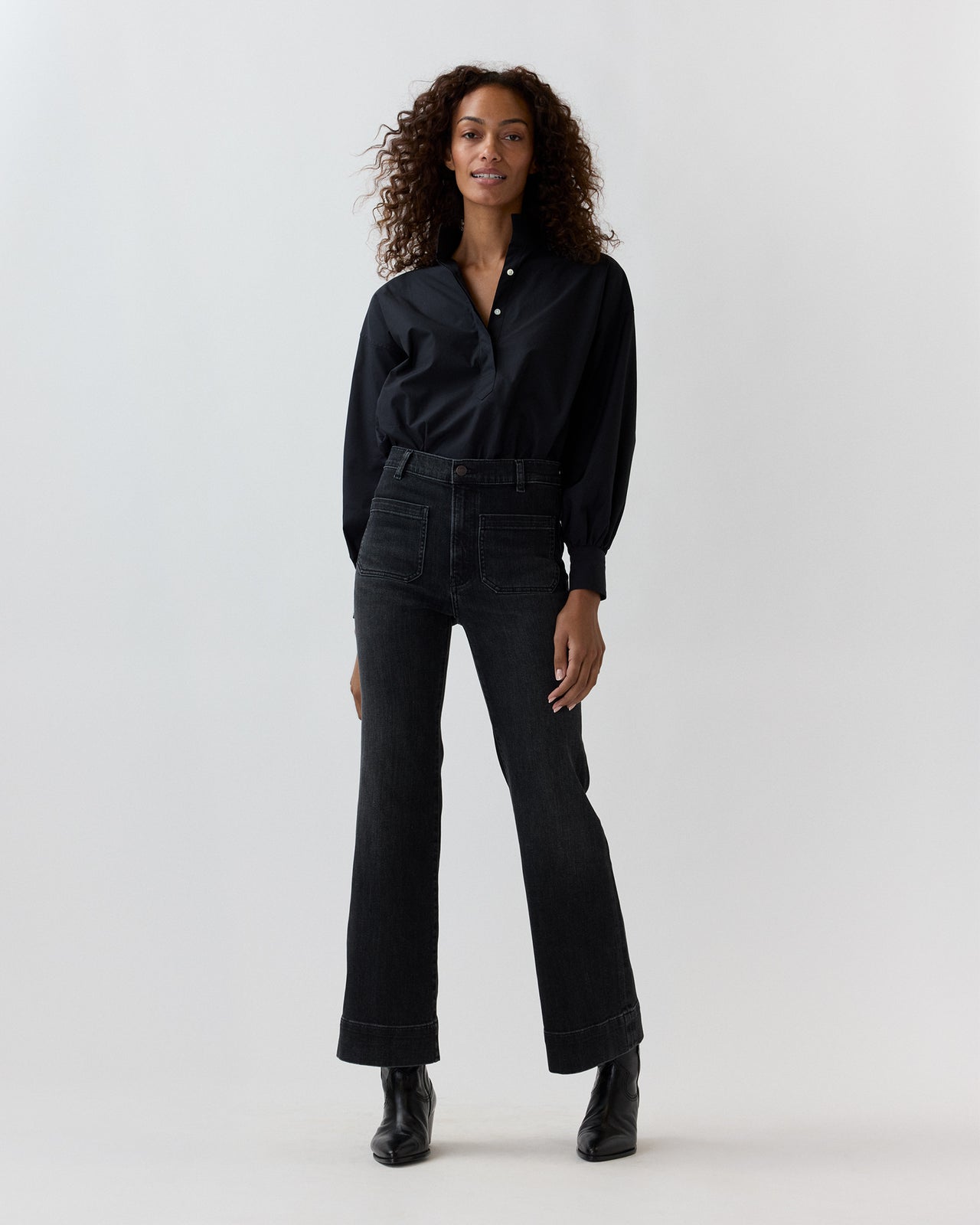 St Monica Jean in Washed Black