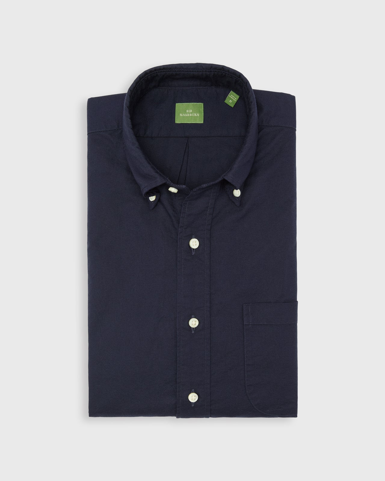 Button-Down Sport Shirt in Navy Oxford