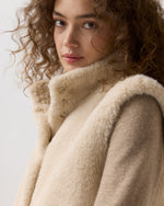 Load image into Gallery viewer, Faux Fur Vest in Champagne
