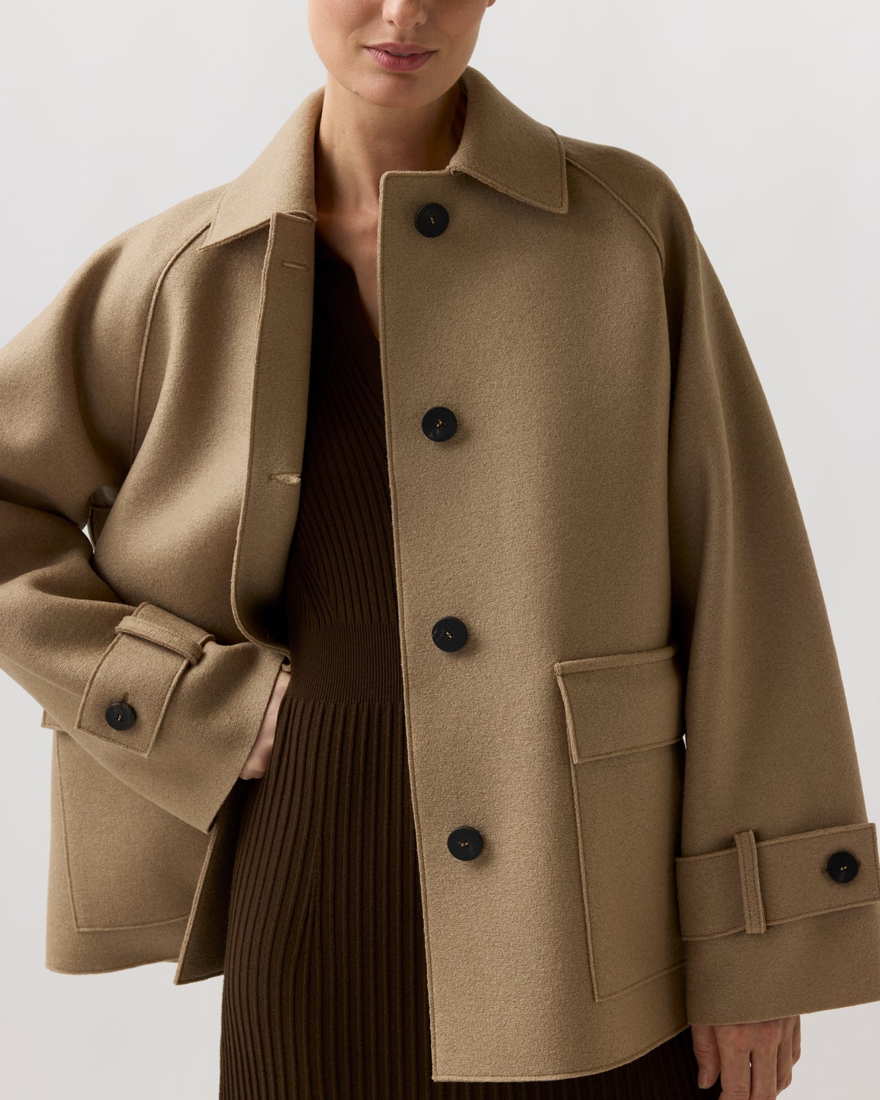 Raglan Jacket in Tan