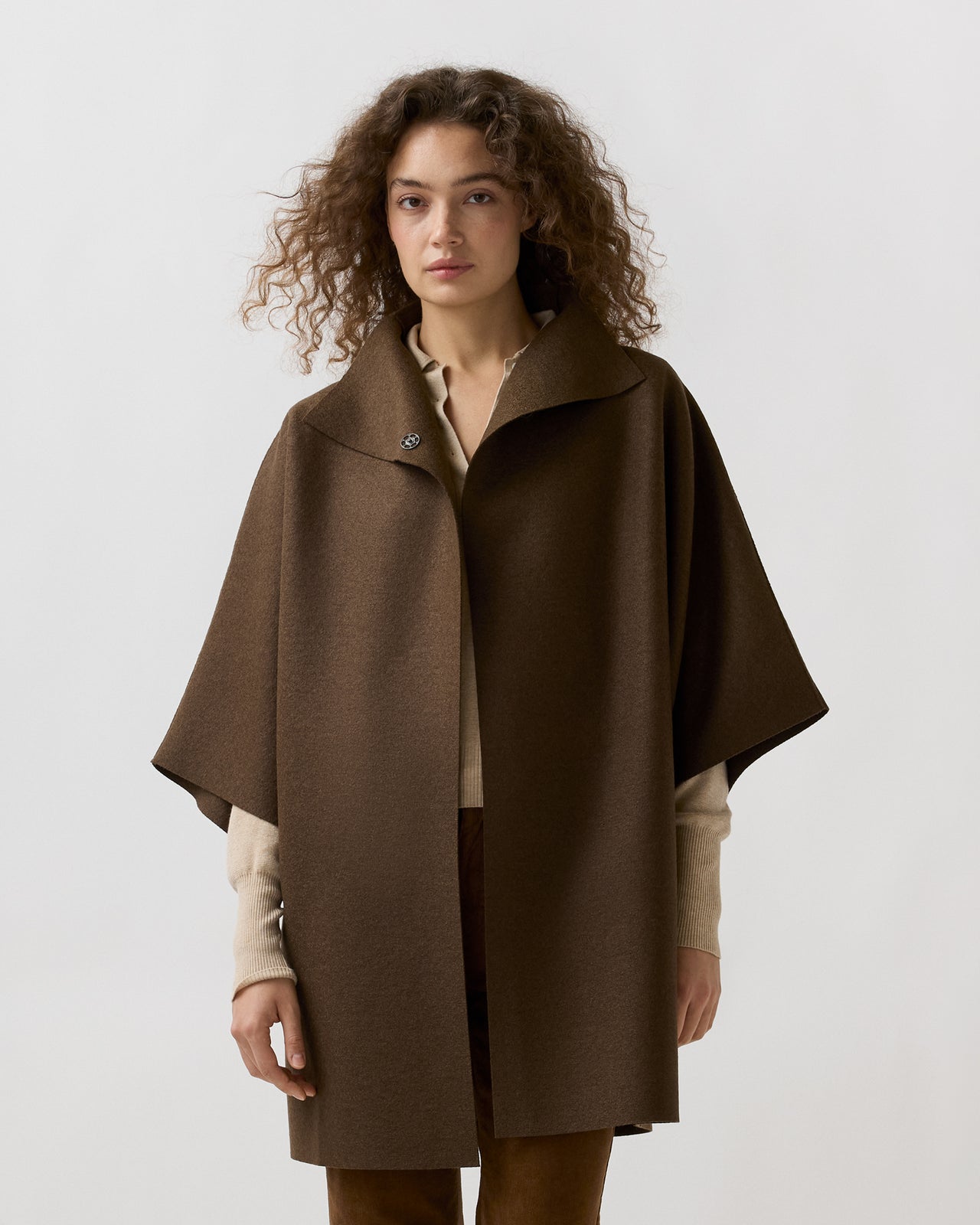 Kimono Coat in Teddy Brown