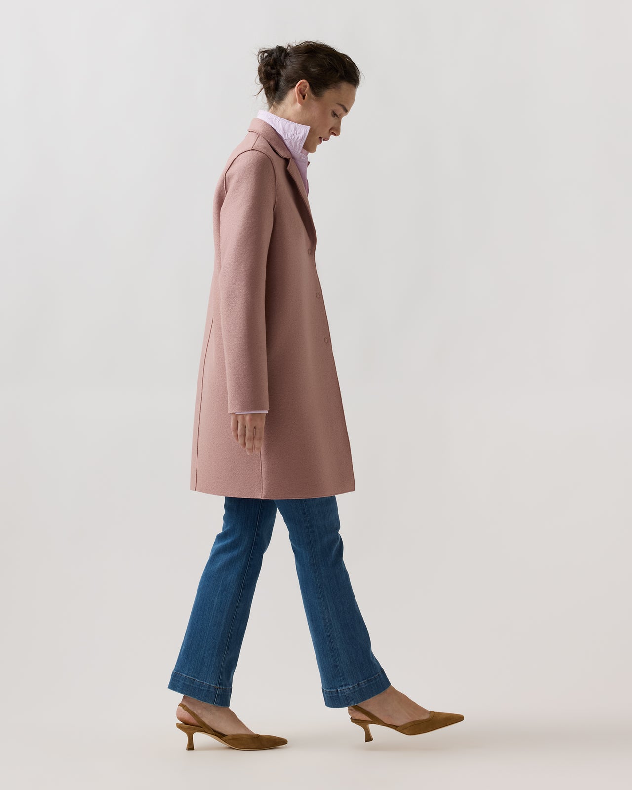 Cocoon Coat in Rose
