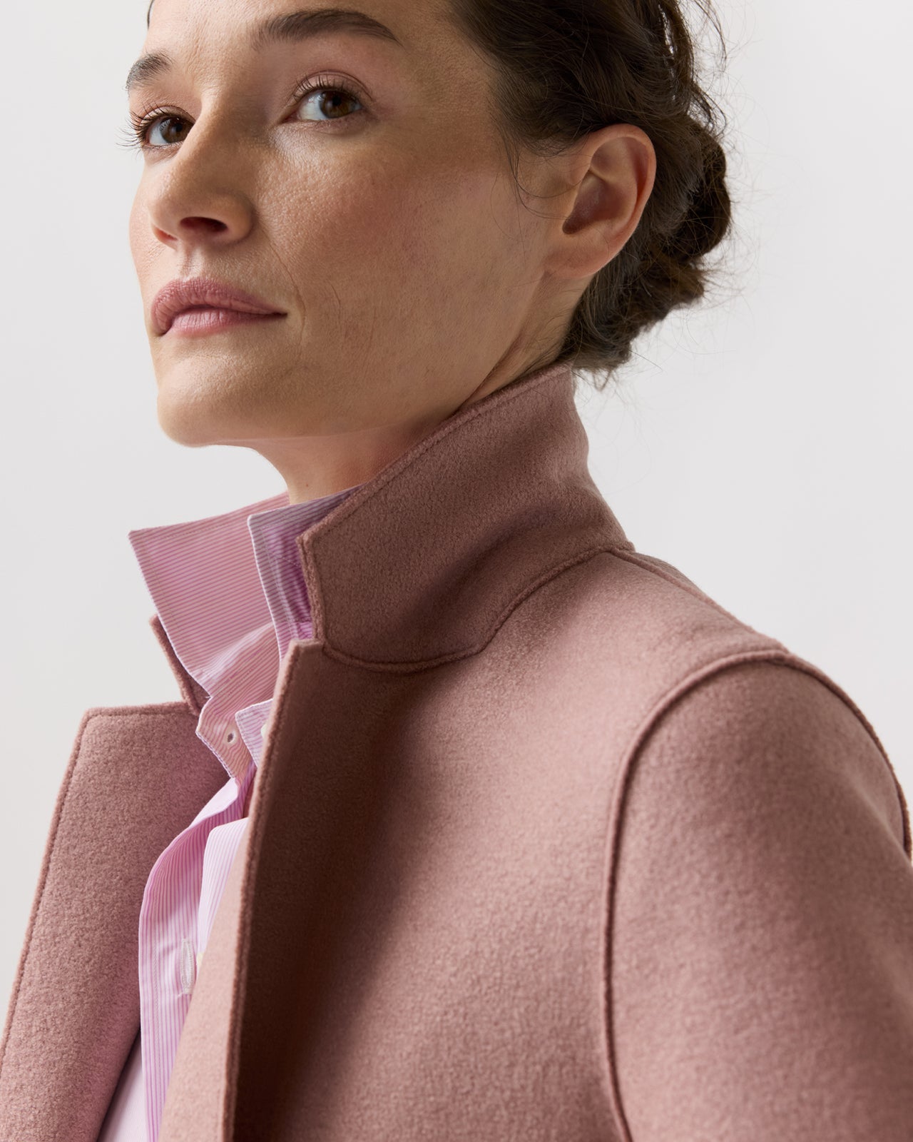 Cocoon Coat in Rose